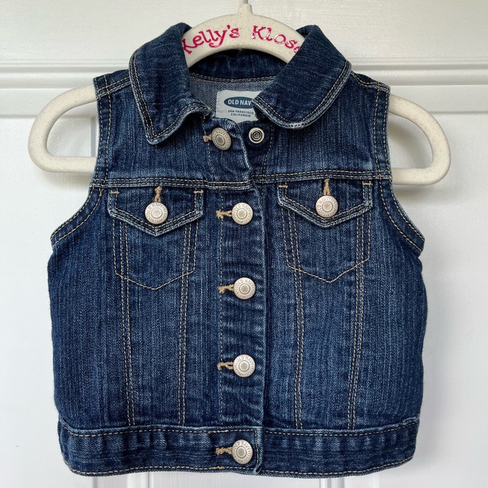 •Old Navy• Classic Denim Vest - Size 18-24 Months
